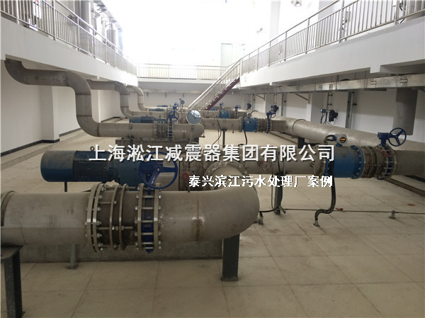 【泰興汙水處理廠】采用上海日皮视频软件橡膠接頭