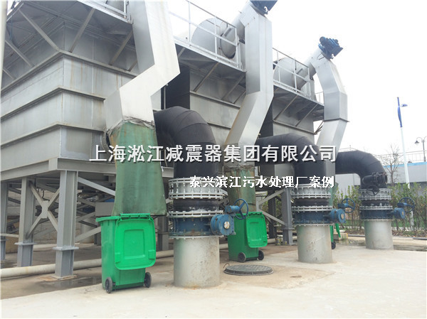 【泰興汙水處理廠】采用上海日皮视频软件橡膠接頭